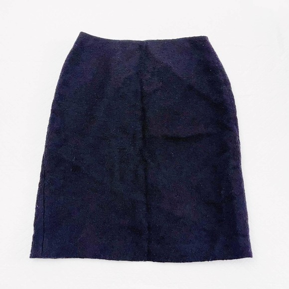 Michael Kors Navy Wool Tweed Pencil Skirt Italy SZ6 - Picture 8 of 8